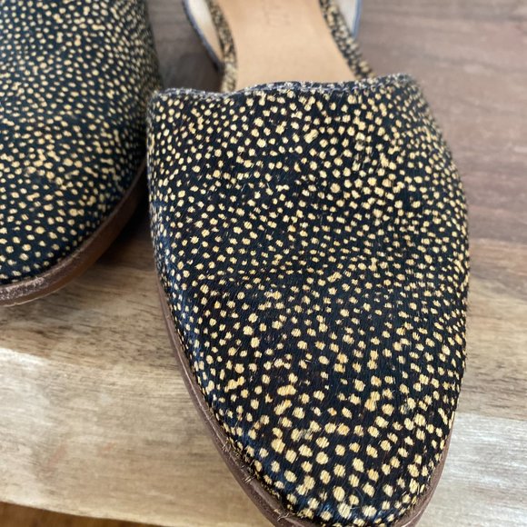 Madewell The Marisa d'Orsay Flat in Spotted Calf Hair Size 8 - Picture 5 of 11